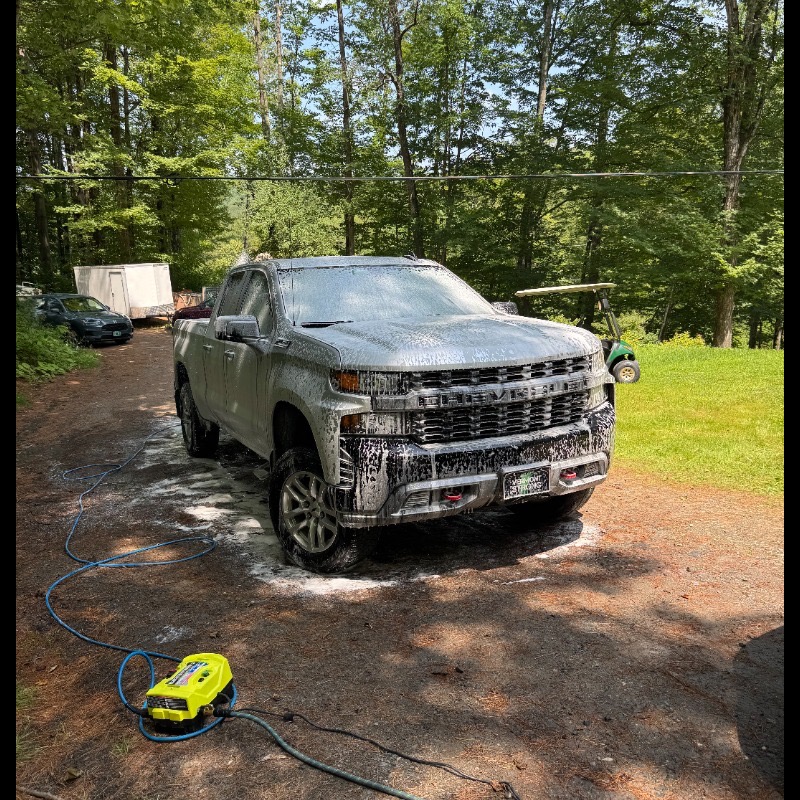 Chevy Silverado foam wash