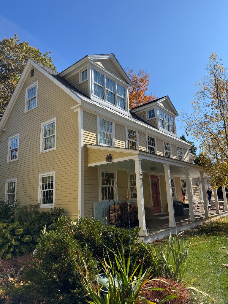 Yellow colonial home
